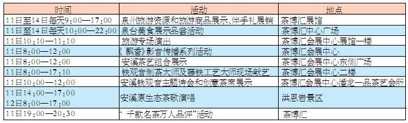 泉州茶文化旅游節(jié)活動(dòng)精彩