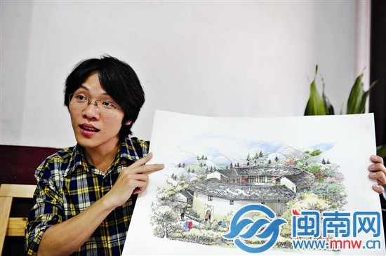 小施和他的作品，安溪龍涓土堡
