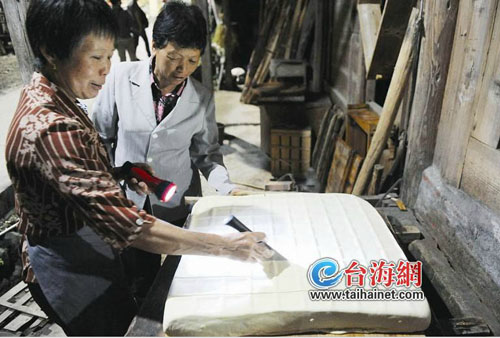 箱壓后，切塊